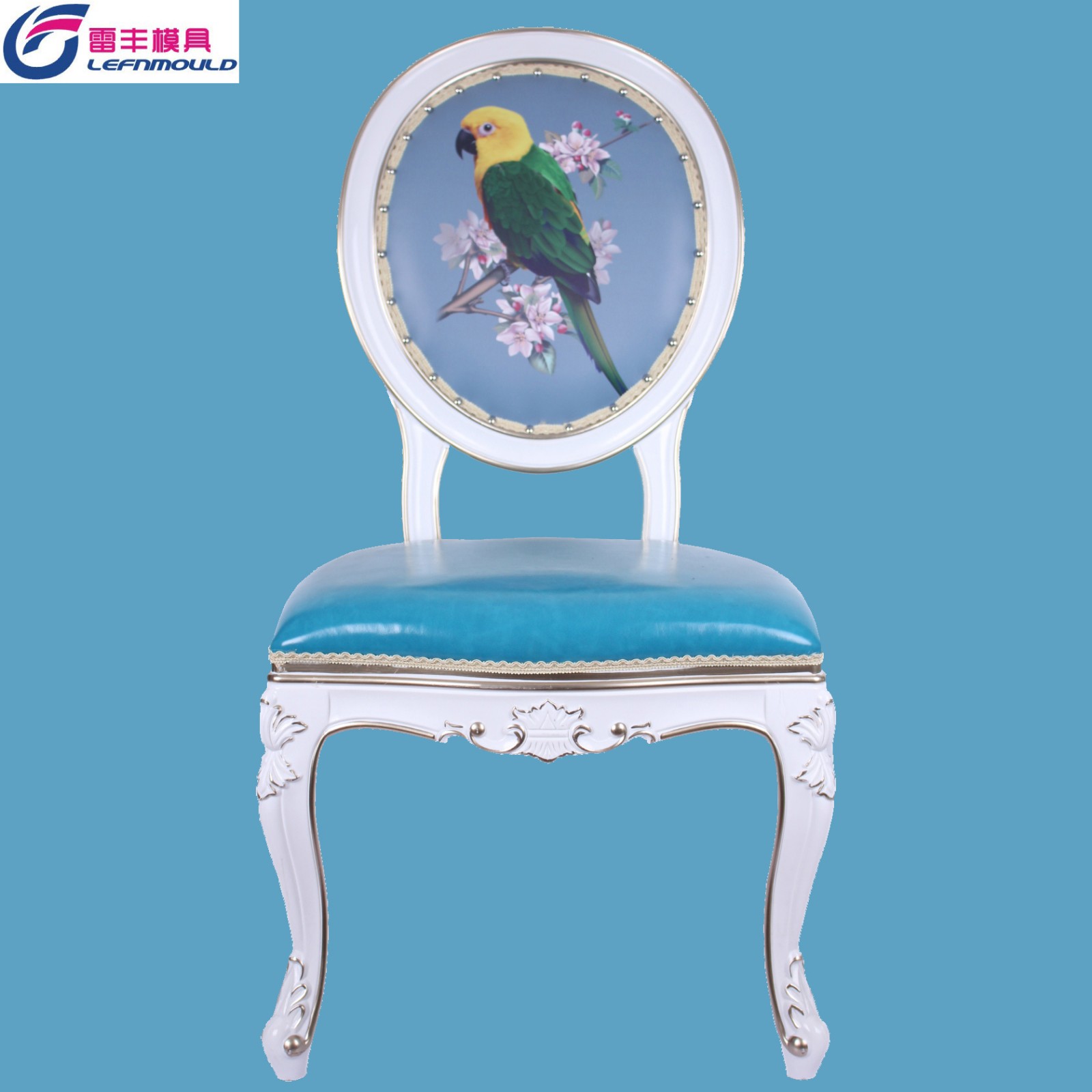 Round back chair with painting